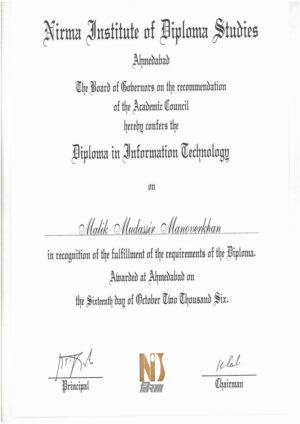 Buy college degree from The Nirma University