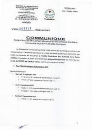 buy degree from the Université Nazi Boni