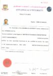 Buy college degree from The Annamalai University