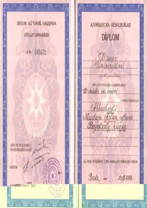 Buy college degree from the Baki Dövlet Universiteti