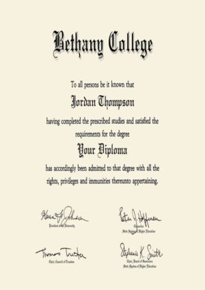 Buy college degree from the Bethany College