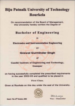 Buy college degree from The Biju Patnaik University of Technology