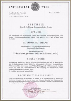 Buy college degree from Medizinische Universität Wien