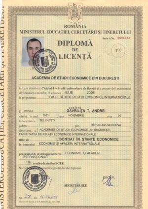Buy college degree from the Academia de Studii Economice din Bucuresti