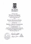 Buy college degree from the Acadia University