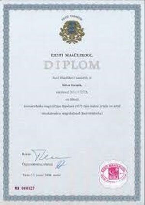Buy college degree from The Eesti Maaülikool