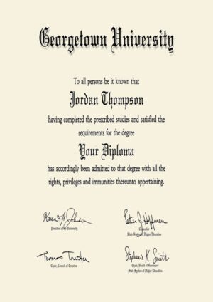 Buy college degree from The Georgetown University