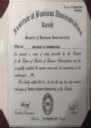 Buy college degree from the Institute of Business Administration