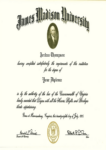 Buy college degree from The James Madison University