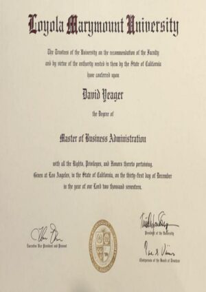 Buy college degree from The Loyola Marymount University