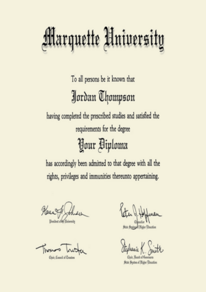 Buy college degree from The Marquette University