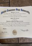 Buy college degree from The Middle Tennessee State University