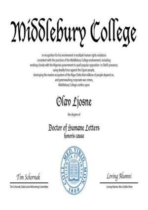 Buy college degree from The Middlebury College