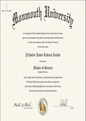 Buy college degree from The Monmouth University