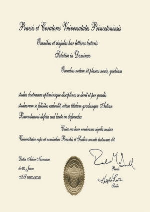 Buy college degree from The Princeton University