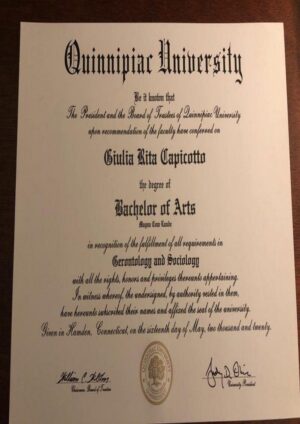 Buy college degree from The Quinnipiac University