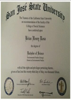 Buy college degree from The  San José State University