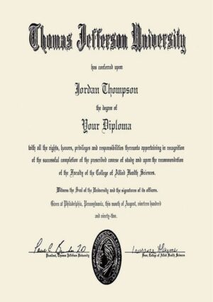 Buy college degree from The Thomas Jefferson University