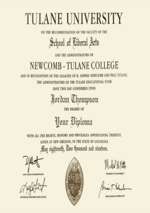 Buy college degree from The Tulane University