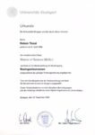 Buy college degree from the Universität Stuttgart
