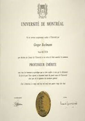 Buy college degree from The Université de Montréal