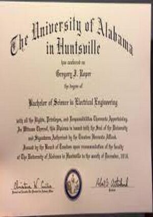 Buy college degree from The University of Alabama in Huntsville