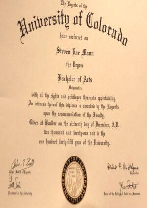 Buy college degree from The University of Colorado Boulder