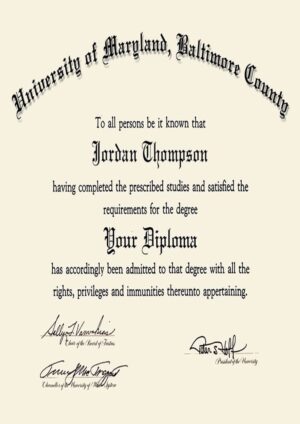 Buy college degree from The University of Maryland, Baltimore County