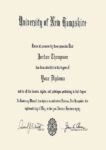 Buy college degree from The University of New Hampshire