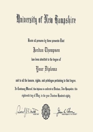 Buy college degree from The University of New Hampshire