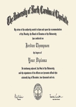 Buy college degree from The University of North Carolina at Charlotte