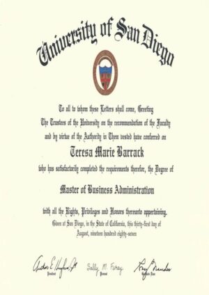 Buy college degree from The University of San Diego