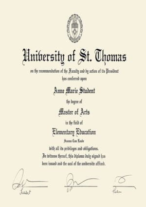 Buy college degree from The University of St. Thomas