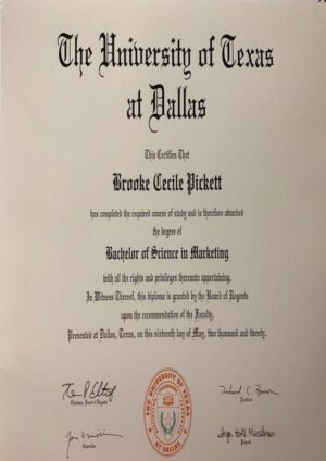 Buy college degree from The University of Texas at Dallas