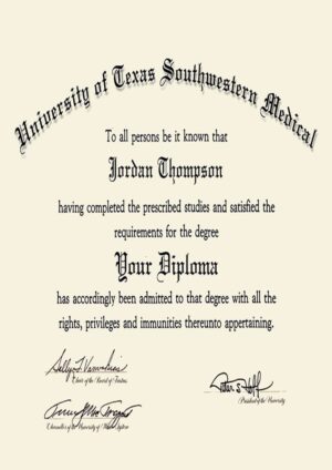 Buy college degree from The  University of Texas Southwestern Medical Center
