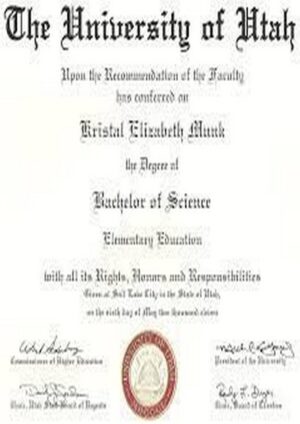 Buy college degree from The University of Utah