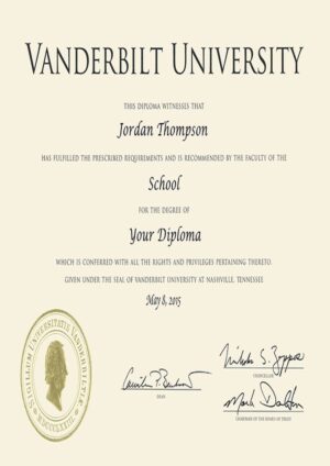Buy college degree from The Vanderbilt University