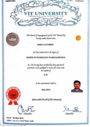 Buy college degree from the Vellore Institute of Technology
