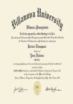 Buy college degree from The Villanova University