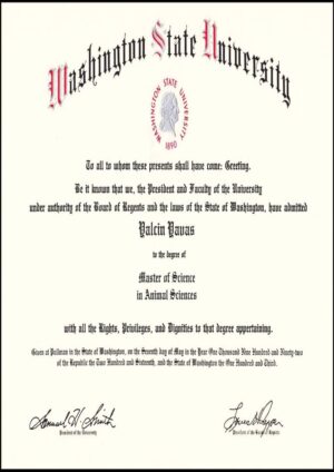 Buy college degree from The Washington State University