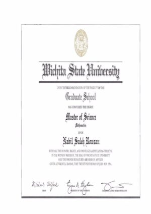 Buy college degree from The Wichita State University