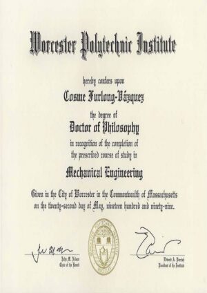 Buy college degree from The Worcester Polytechnic Institute