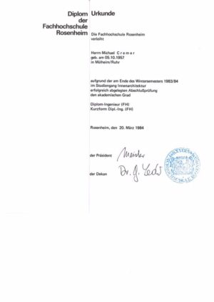 Buy college degree from The Hochschule Rosenheim