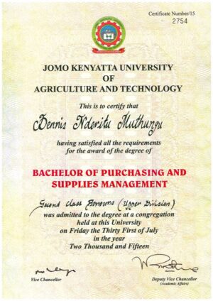 Buy college degree from The Jomo Kenyatta University of Agriculture and Technology