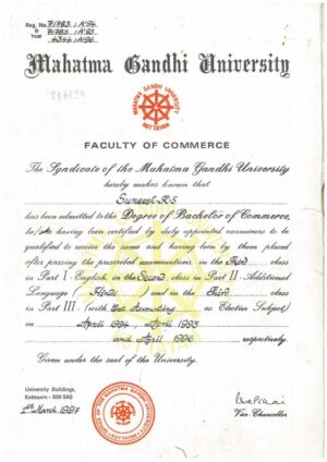 Buy college degree from The Mahatma Gandhi University