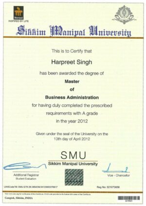 Buy college degree from The Sikkim Manipal University