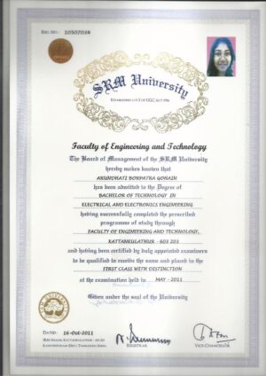 Buy college degree from The SRM Institute of Science and Technology