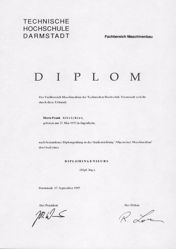 Buy college degree from The Hochschule Darmstadt