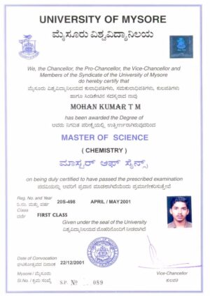 Buy college degree from The University of Mysore